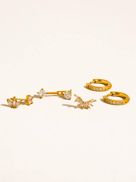 Novaé 18K Gold CZ Earring Set