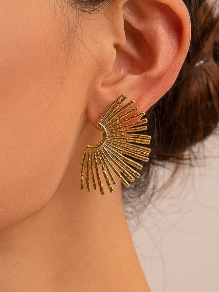 Bisous Gold Sunburst Earring