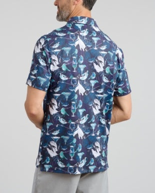 Birdie Booze Men's Golf Polo Navy