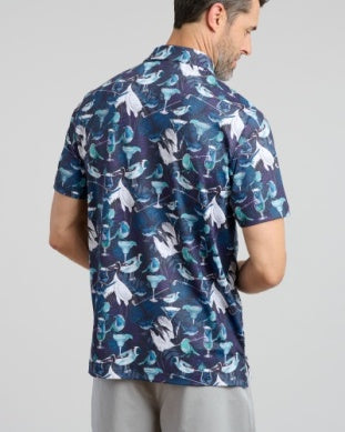 Birdie Booze Men's Golf Polo Navy