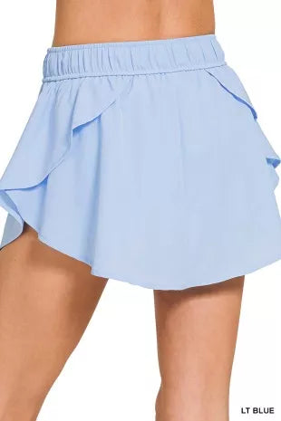 Boutique active skort in breathable soft woven fabric for everyday wear