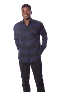 Men's Buffalo Plaid Flannel Shirt Blue/Black