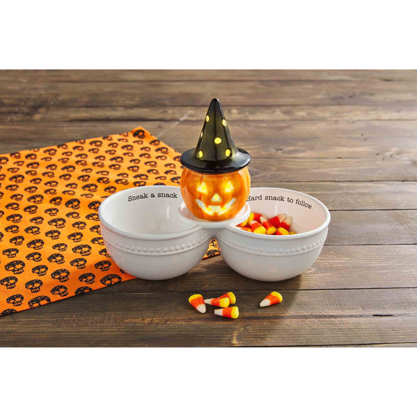 Light-Up Witch Jack-O-Lantern Sitter
