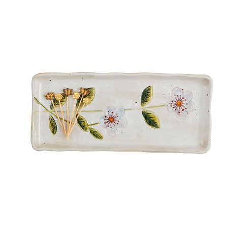 Blue Flower Everything Tray Set