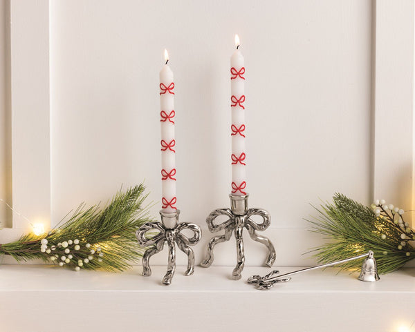 Bow Taper Candle Holders