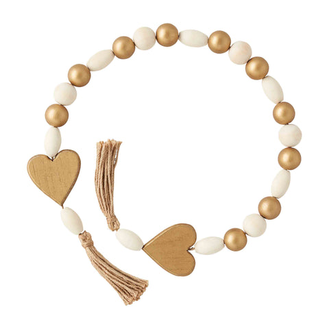 Gold Heart Decorative Beads