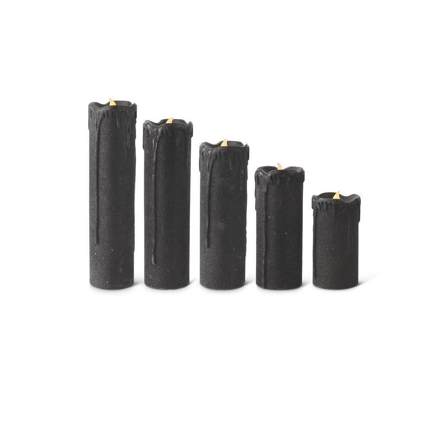 Black Glitter LED Candles