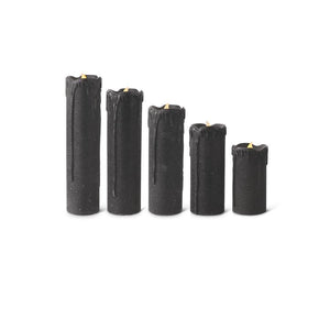 Black Glitter LED Candles