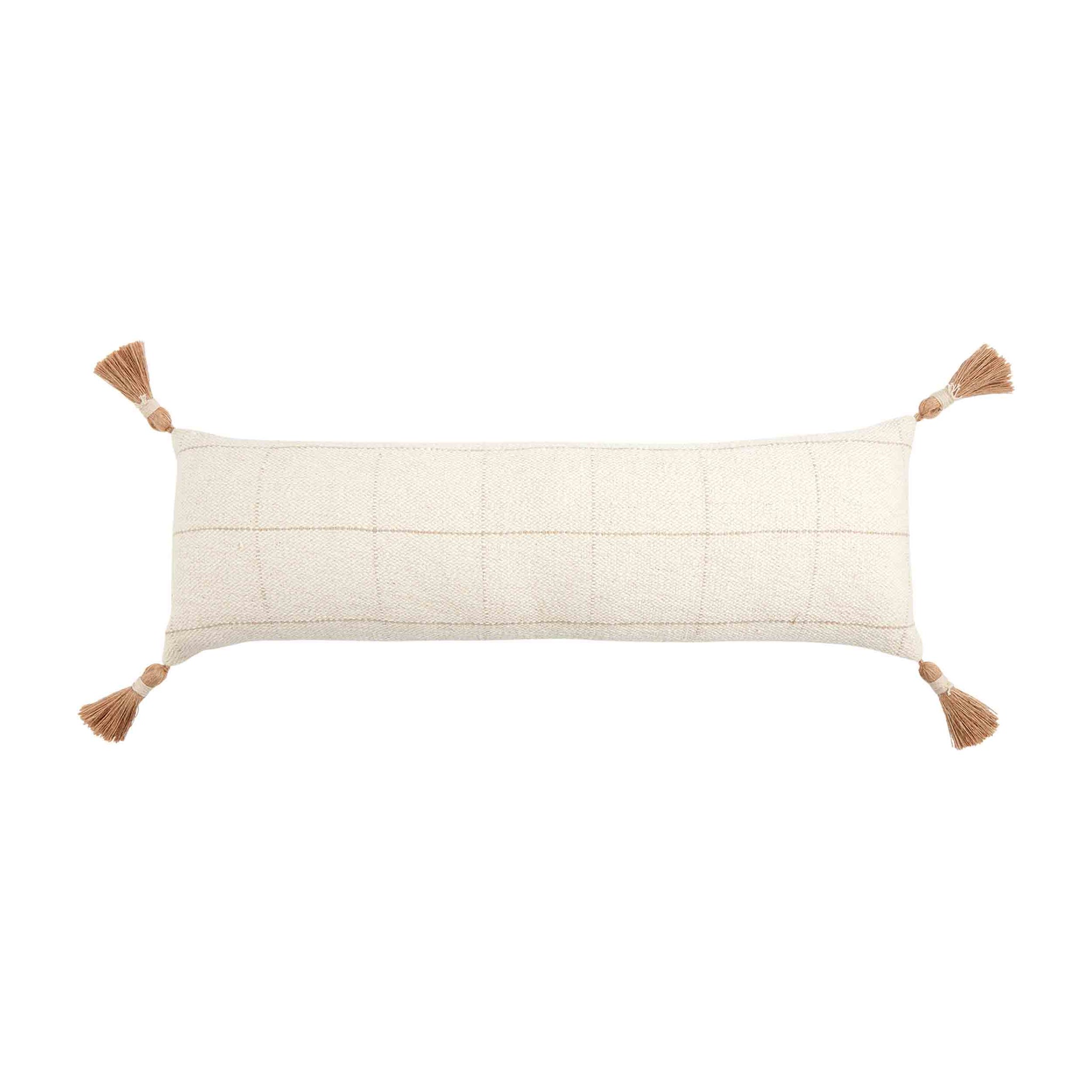 Long Woven Check Pillow