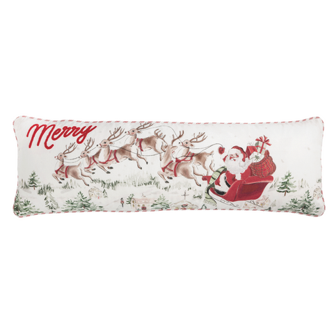 Santa Scene Long Pillow