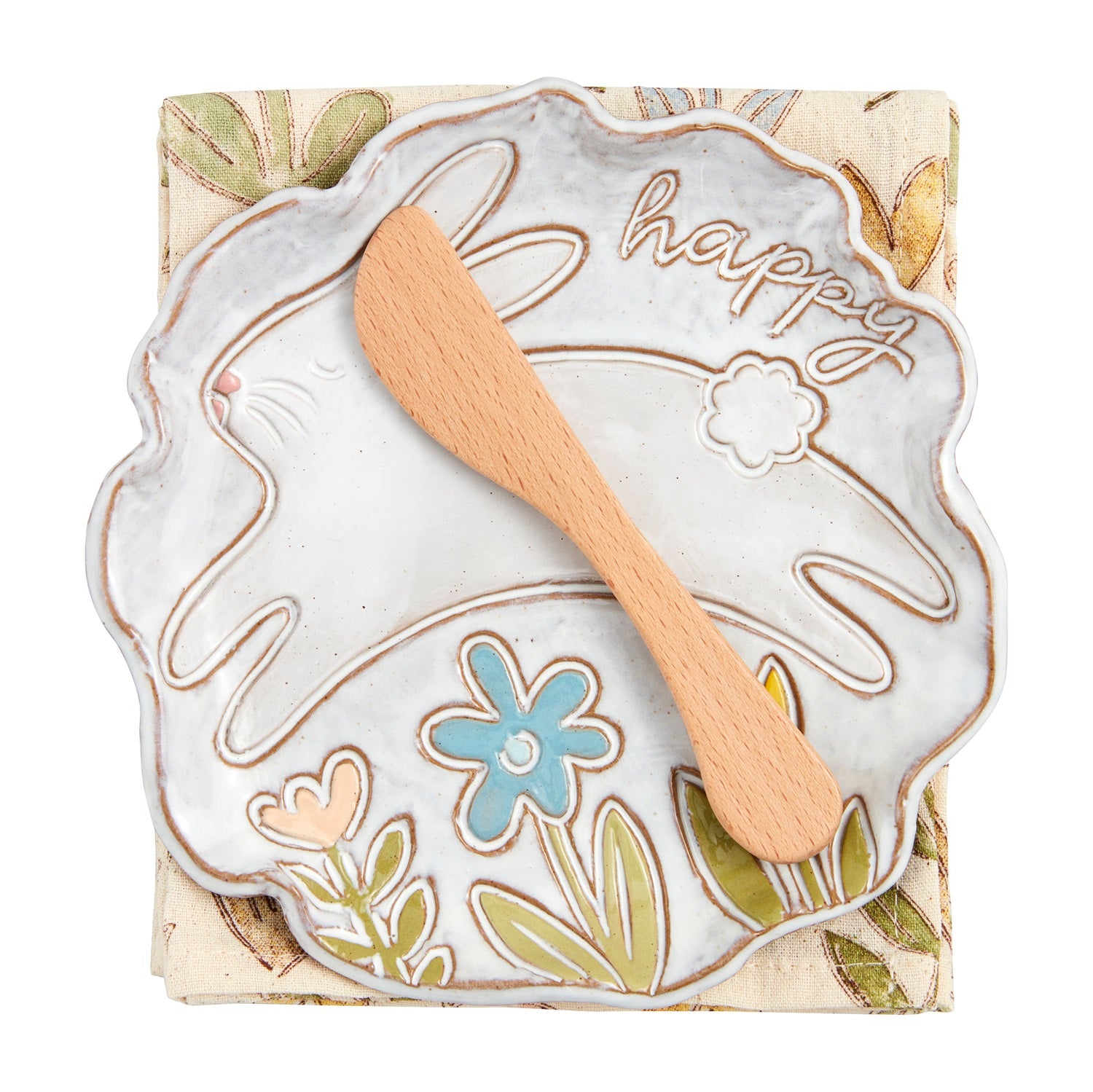 Jumping Bunny Appetizer Plate Set