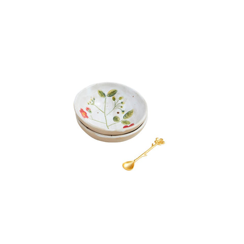 Red Flower Dipping Tidbit Set