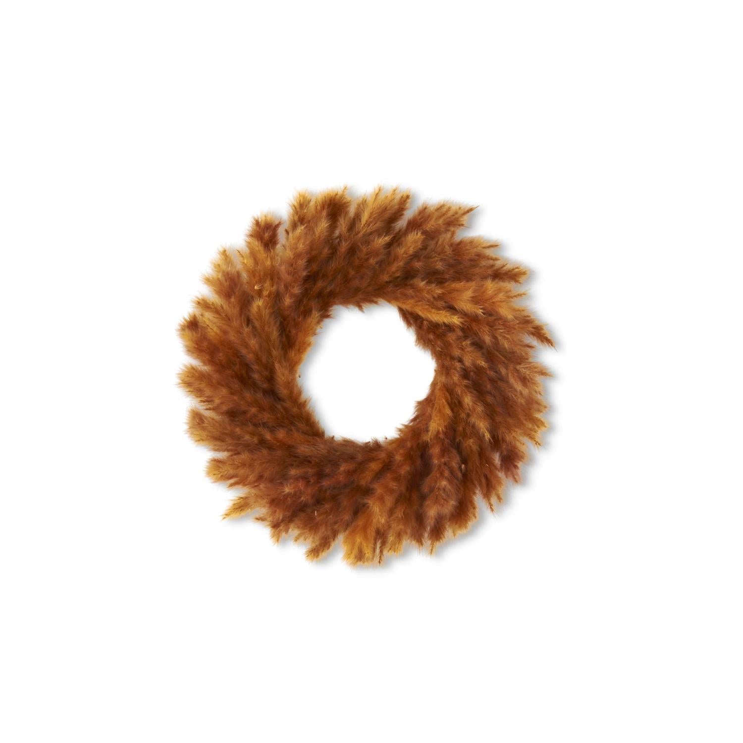 Orange Pampas Candle Ring