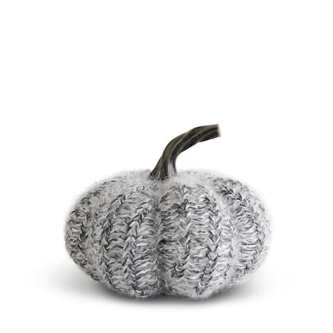 Black & White Knit Pumpkin 5"