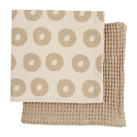 Cream White Dot Towel Set