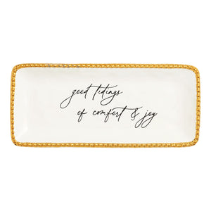 Good Tidings Gold Edge Sentiment Tray