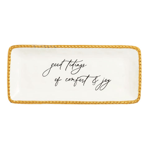 Good Tidings Gold Edge Sentiment Tray