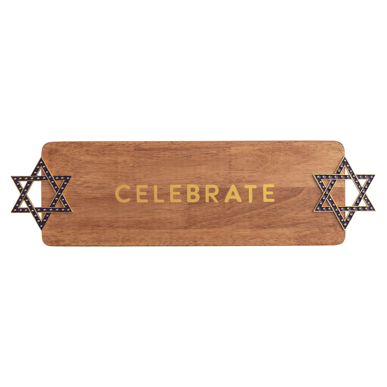 Hanukkah Enamel Star Board with Handles