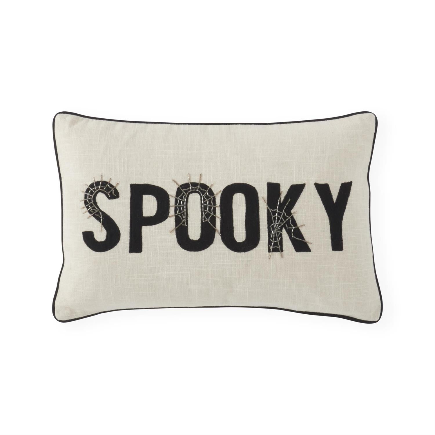 Spooky Embroidered Lumbar Pillow