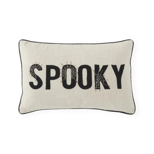 Spooky Embroidered Lumbar Pillow