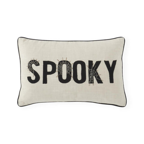 Spooky Embroidered Lumbar Pillow