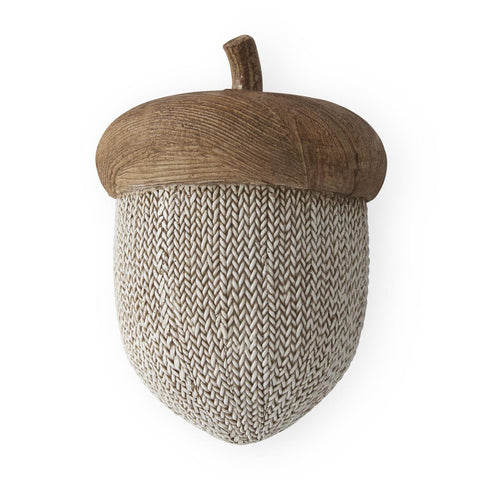 Woven & Woodgrain Acorn 4"