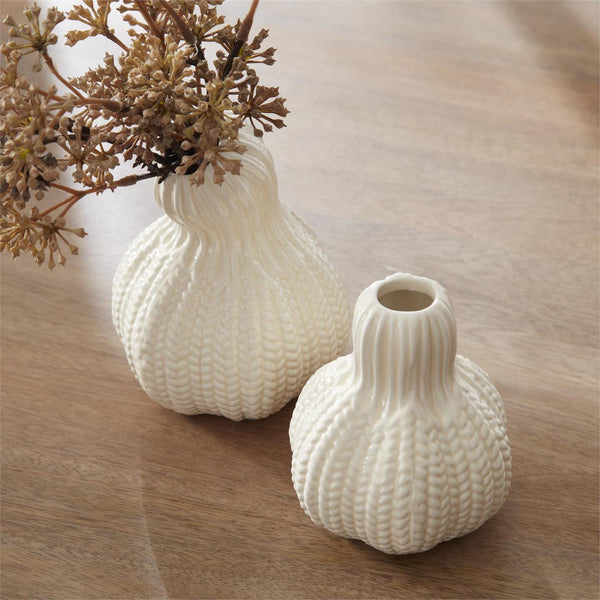Porcelain Gourd Bud Vase 5.5"