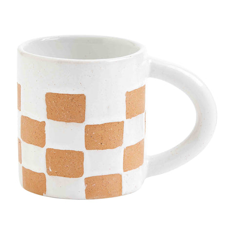 Check Terracotta Mug