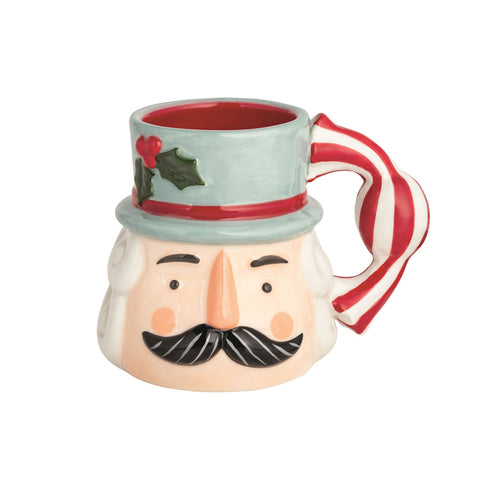 Nutcracker Candy Handle Mug Blue Hat
