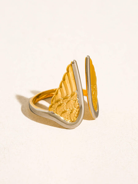 Silvane 18K Gold Angel Wing Ring