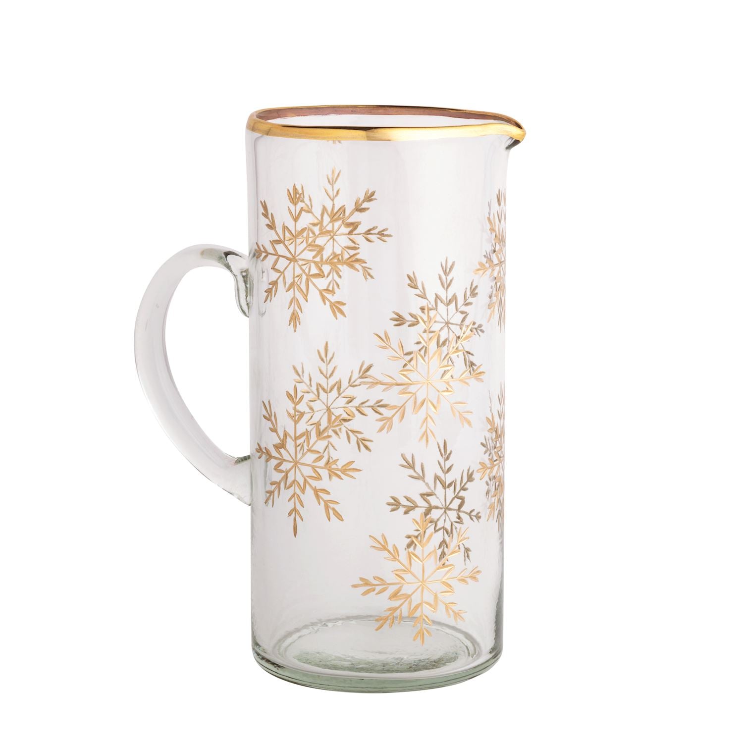 Etched Snowflake Pitcher