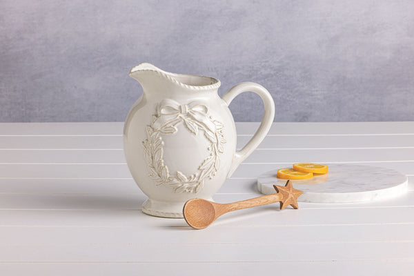 White Christmas Pitcher