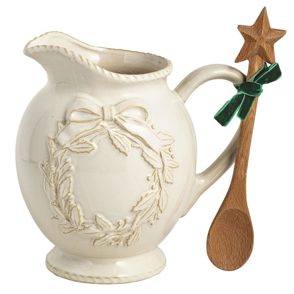 White Christmas Pitcher