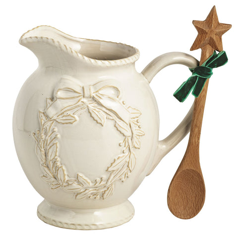 White Christmas Pitcher