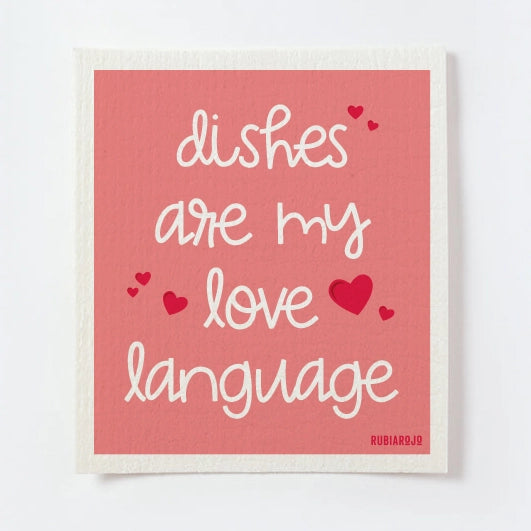 Dishes Love Language Dishcloth
