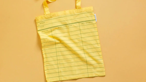 Yellow Library Card Tote Bag