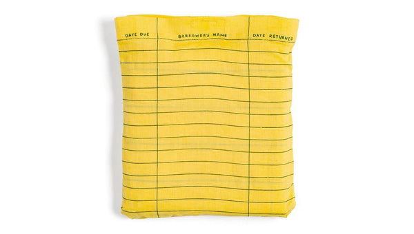Yellow Library Card Tote Bag