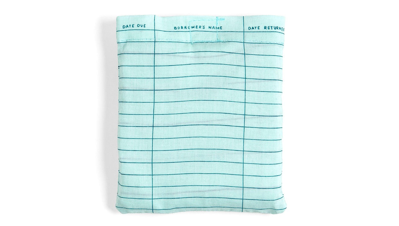 Blue Library Card Tote Bag