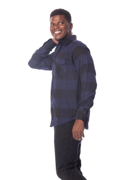 Men's Buffalo Plaid Flannel Shirt Blue/Black