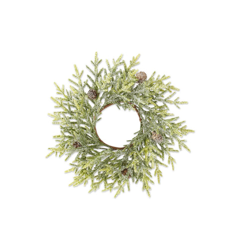 Snowy Juniper Candle Ring