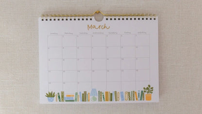 Book Lover's 2026 Spiral Hanging Wall Calendar