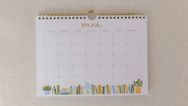Book Lover's 2026 Spiral Hanging Wall Calendar