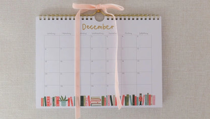 Book Lover's 2026 Spiral Hanging Wall Calendar