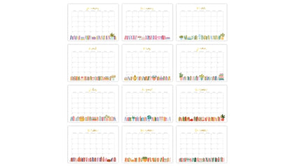 Book Lover's 2026 Spiral Hanging Wall Calendar