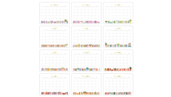 Book Lover's 2026 Spiral Hanging Wall Calendar