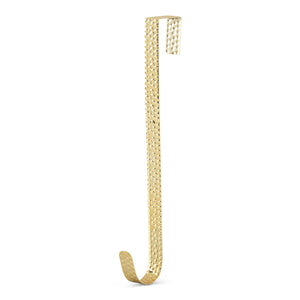 Hammered Metal Wreath Hanger Gold