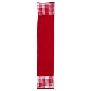 Red & White Houndstooth Table Runner