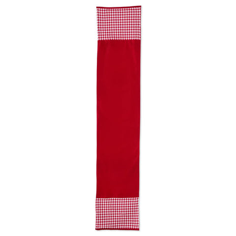 Red & White Houndstooth Table Runner