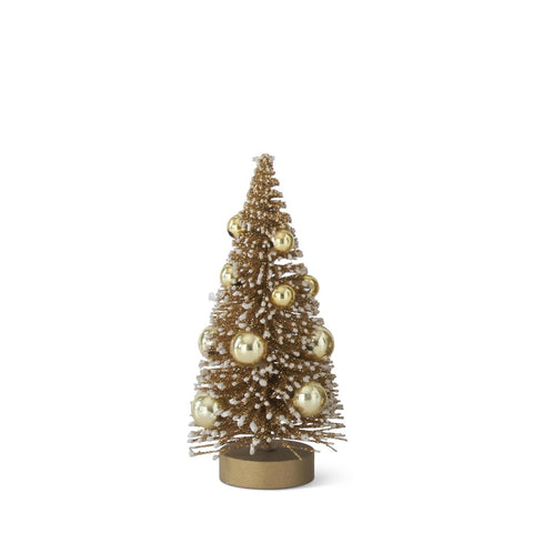 Champagne Bottle Brush Tree with Ornaments