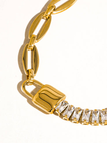 Benson 18K Gold Rhinestone Bracelet